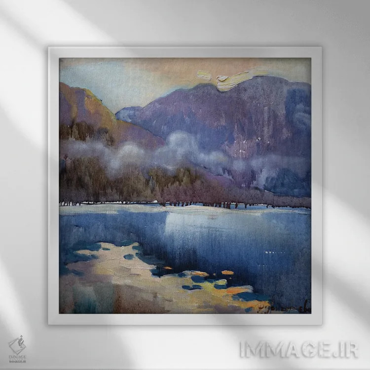 تابلو مه سحر اثر آناستاسیا گریگوریوا - نمای قابدار سفید