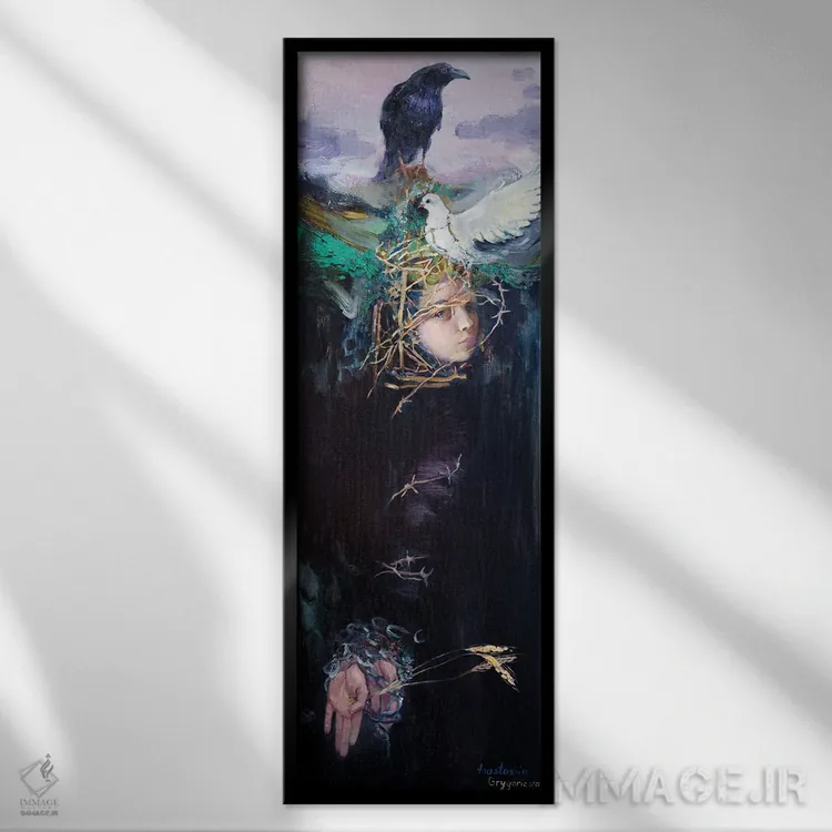 تابلو آینده ربوده شده I اثر آناستاسیا گریگوریوا - نمای قابدار مشکی