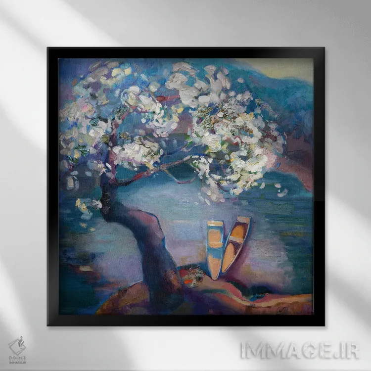 تابلو رؤیا در بعدازظهر اثر آناستاسیا گریگوریوا - نمای قابدار مشکی