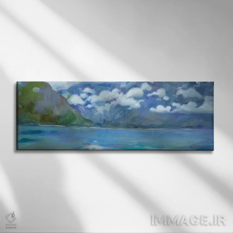 تابلو زیر ابرها اثر آناستاسیا گریگوریوا - نمای روبهرو روی دیوار