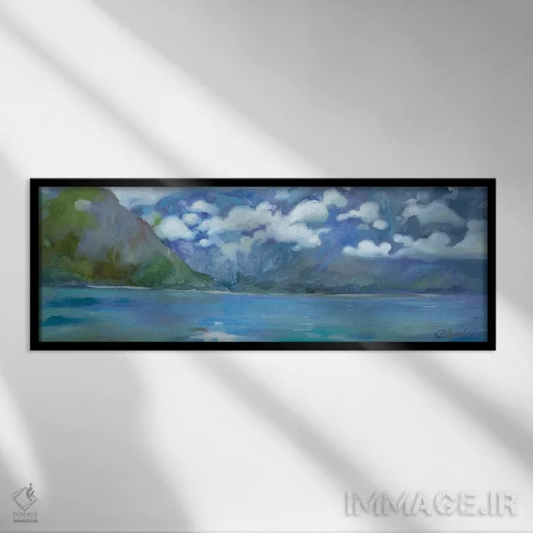 تابلو زیر ابرها اثر آناستاسیا گریگوریوا - نمای قابدار مشکی