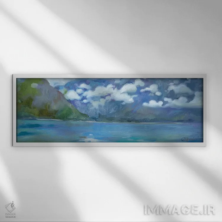 تابلو زیر ابرها اثر آناستاسیا گریگوریوا - نمای قابدار سفید