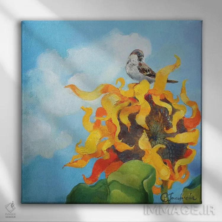 تابلو و من تنها نیستم اثر آناستاسیا گریگوریوا - نمای روبهرو روی دیوار