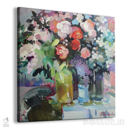 تابلو دستهگل بهاری اثر آناستاسیا گریگوریوا - نمای پرسپکتیو محصول