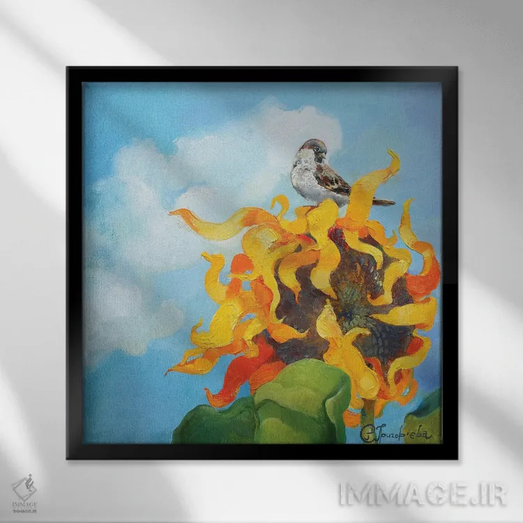 تابلو و من تنها نیستم اثر آناستاسیا گریگوریوا - نمای قابدار مشکی