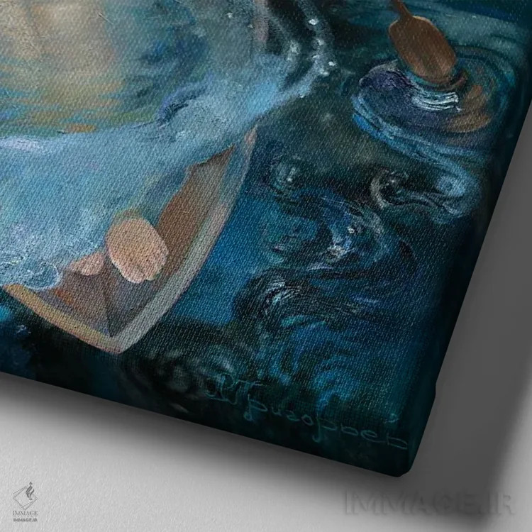 تابلو در مسیر کهکشان راه شیری اثر آناستاسیا گریگوریوا - نمای نزدیک بافت بوم