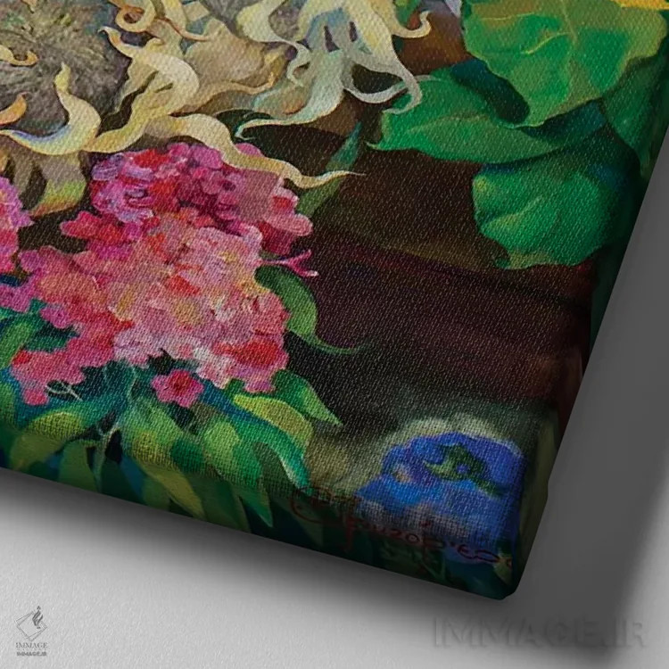 تابلو صلح، این عشق است اثر آناستاسیا گریگوریوا - نمای نزدیک بافت بوم