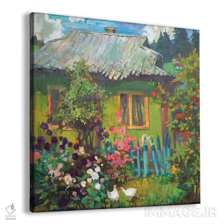 تابلو کلبه سبز در اوکراین اثر آناستاسیا گریگوریوا - نمای پرسپکتیو محصول