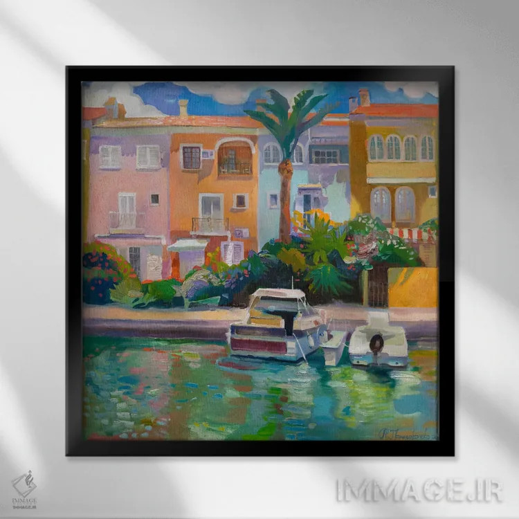 تابلو نیمروز اثر آناستاسیا گریگوریوا - نمای قابدار مشکی