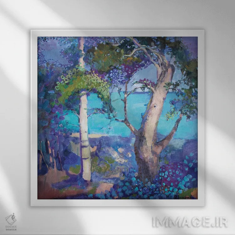 تابلو زوج اثر آناستاسیا گریگوریوا - نمای قابدار سفید