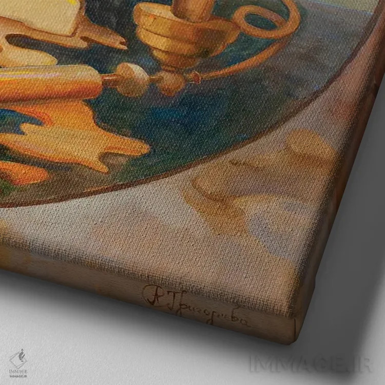 تابلو دفتر ریاست جمهوری اثر آناستاسیا گریگوریوا - نمای نزدیک بافت بوم