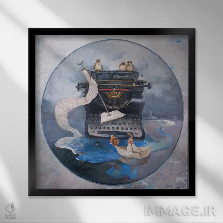 تابلو نامه رسمی اثر آناستاسیا گریگوریوا - نمای قابدار مشکی