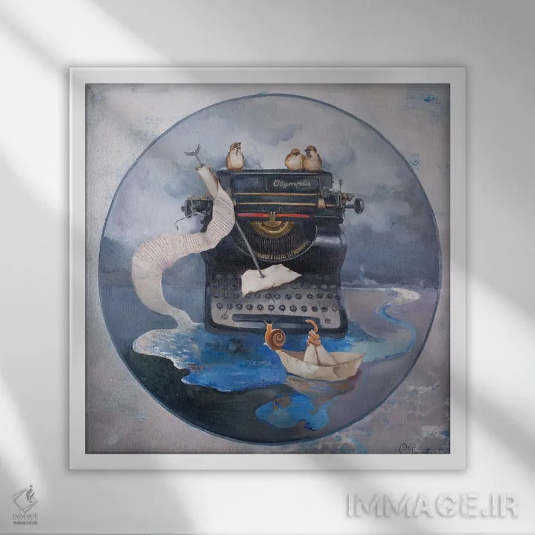 تابلو نامه رسمی اثر آناستاسیا گریگوریوا - نمای قابدار سفید