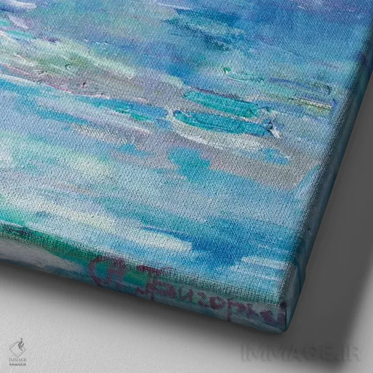 تابلو ۵۰ سایه دریایی (الهام از رمان/فیلم) اثر آناستاسیا گریگوریوا - نمای نزدیک بافت بوم