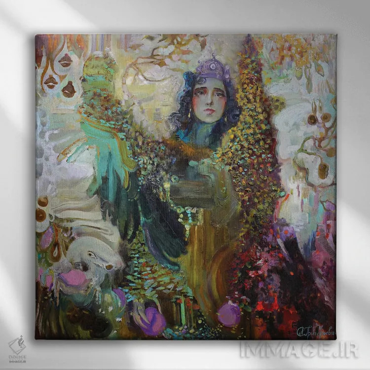 تابلو سیرین III (پرنده افسانهای) اثر آناستاسیا گریگوریوا - نمای روبهرو روی دیوار