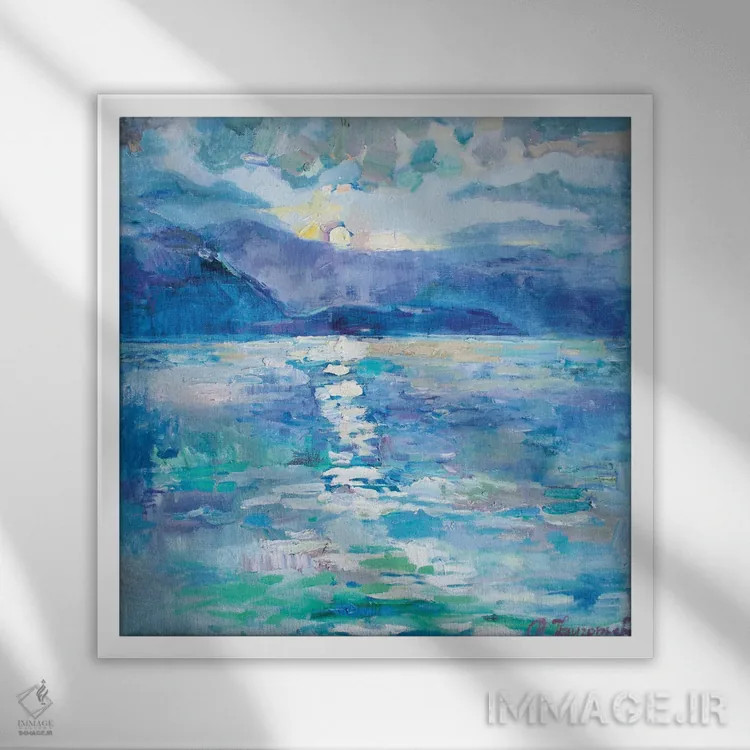 تابلو ۵۰ سایه دریایی (الهام از رمان/فیلم) اثر آناستاسیا گریگوریوا - نمای قابدار سفید