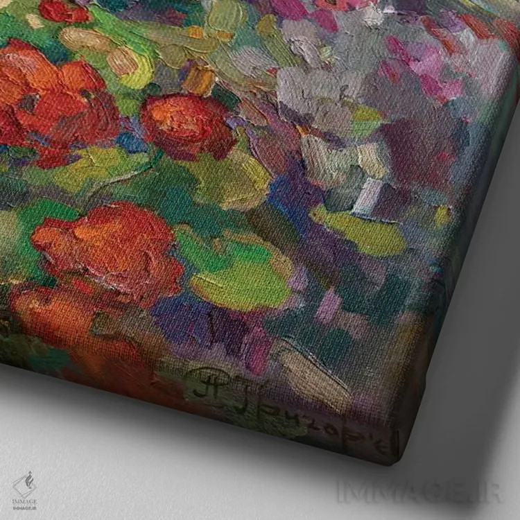 تابلو عطر ماه اوت I اثر آناستاسیا گریگوریوا - نمای نزدیک بافت بوم