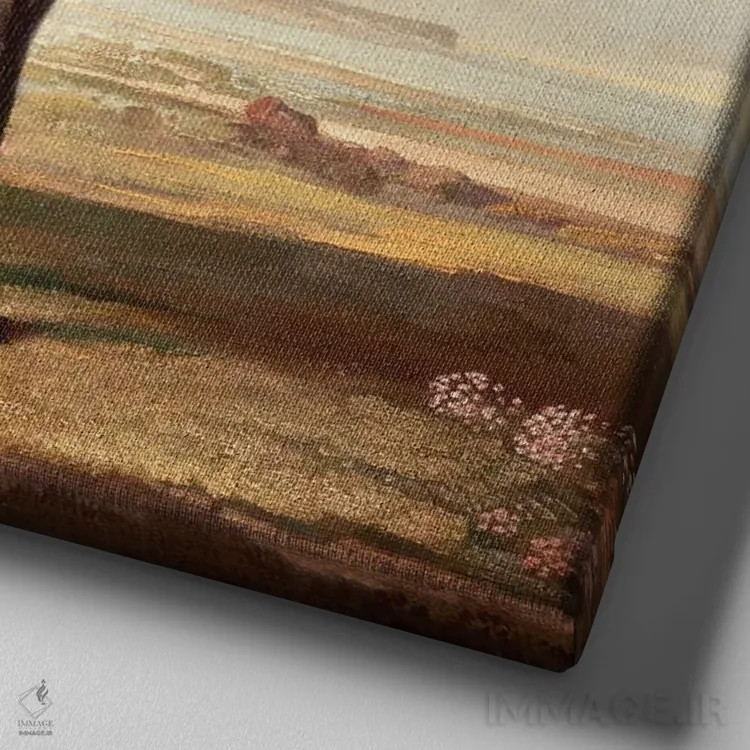 تابلو اسب با کلاه سیلندر اثر آرک و گوستز (گروه هنری) - نمای نزدیک بافت بوم