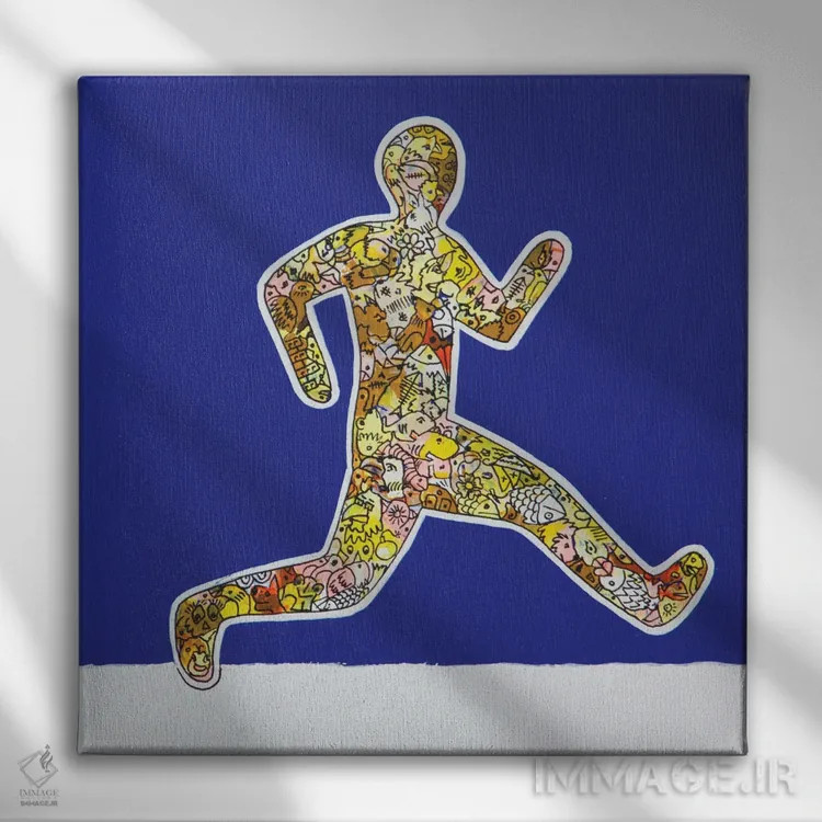 تابلو اجرا، پرده ۴ اثر آموغ کاتیایان - نمای روبهرو روی دیوار