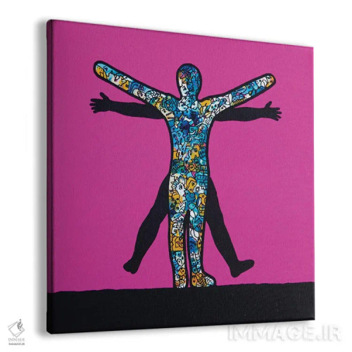 تابلو قهرمان ویترویوسی (الهام گرفته از لئوناردو داوینچی) اثر آموغ کاتیایان - نمای پرسپکتیو محصول