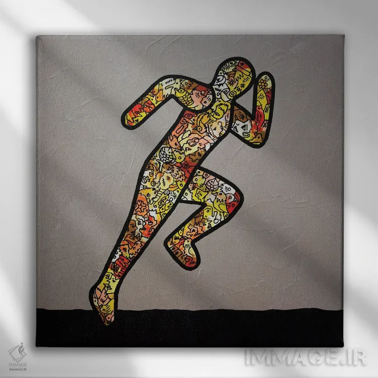 تابلو توفان، پرده ۵ اثر آموغ کاتیایان - نمای روبهرو روی دیوار