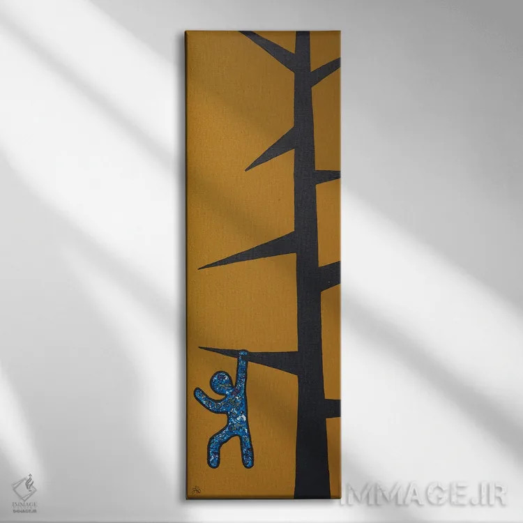 تابلو صعود در نردبان شرکتی (موفقیت شغلی) اثر آموغ کاتیایان - نمای روبهرو روی دیوار