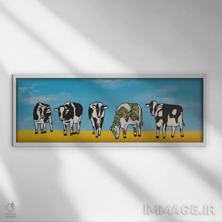 تابلو قرار ملاقات در سیتاون اثر آموغ کاتیایان - نمای قابدار سفید