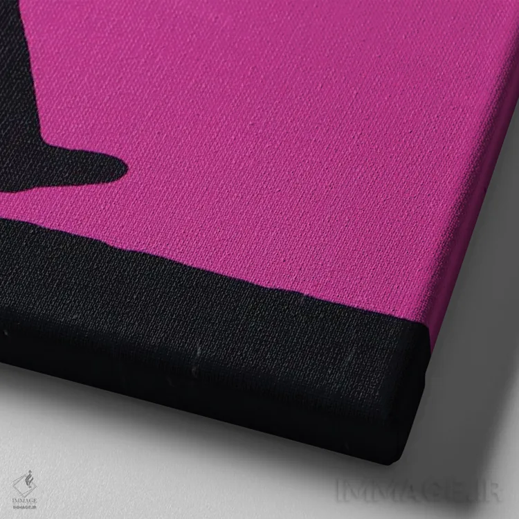 تابلو قهرمان ویترویوسی (الهام گرفته از لئوناردو داوینچی) اثر آموغ کاتیایان - نمای نزدیک بافت بوم