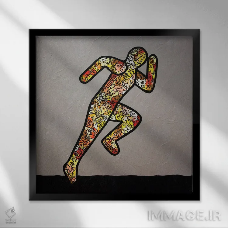 تابلو توفان، پرده ۵ اثر آموغ کاتیایان - نمای قابدار مشکی