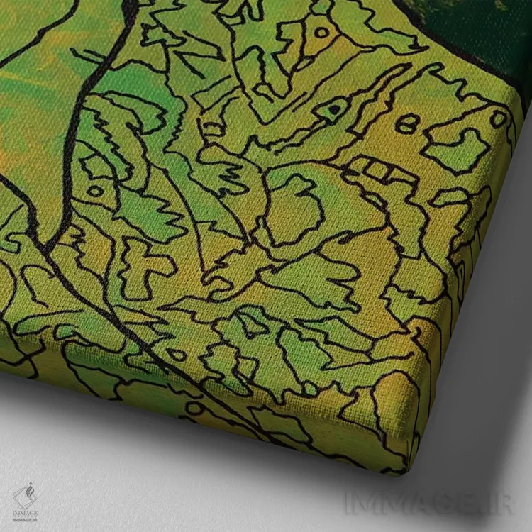 تابلو متفکر، پرده ۲ اثر آموغ کاتیایان - نمای نزدیک بافت بوم