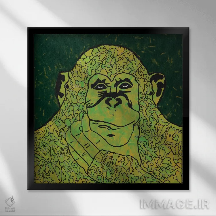 تابلو متفکر، پرده ۲ اثر آموغ کاتیایان - نمای قابدار مشکی