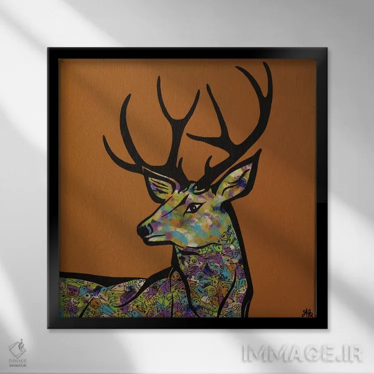 تابلو باشکوه اثر آموغ کاتیایان - نمای قابدار مشکی