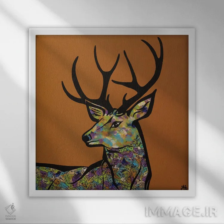 تابلو باشکوه اثر آموغ کاتیایان - نمای قابدار سفید