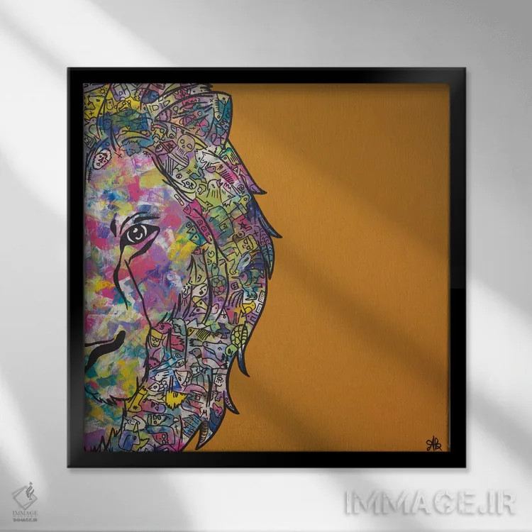 تابلو پادشاه اثر آموغ کاتیایان - نمای قابدار مشکی