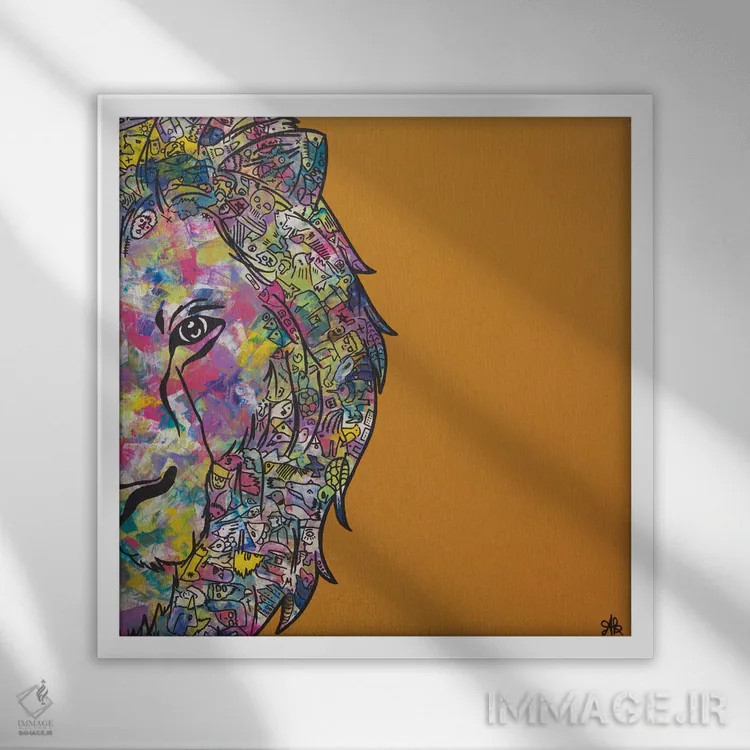 تابلو پادشاه اثر آموغ کاتیایان - نمای قابدار سفید