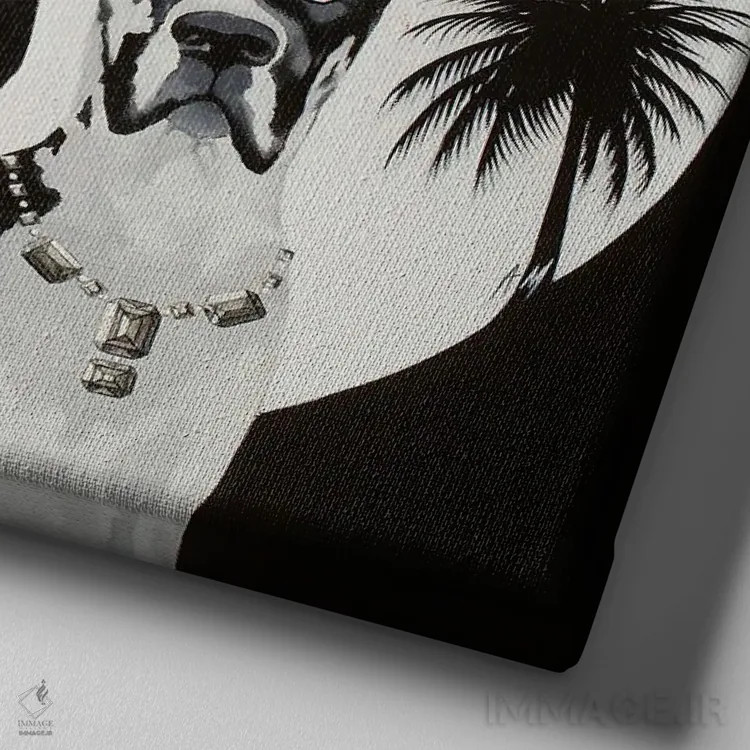 تابلو تعطیلات زیر آفتاب اثر آلن ماگالون - نمای نزدیک بافت بوم