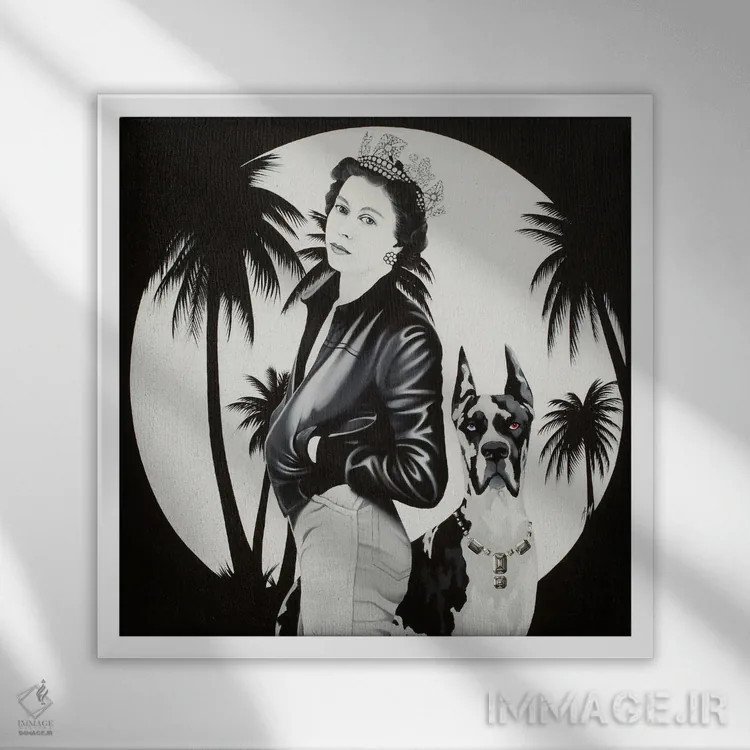 تابلو تعطیلات زیر آفتاب اثر آلن ماگالون - نمای قابدار سفید