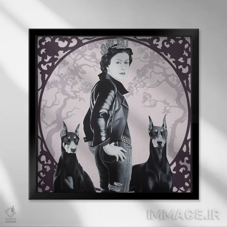 تابلو باغ هنگکنگ اثر آلن ماگالون - نمای قابدار مشکی