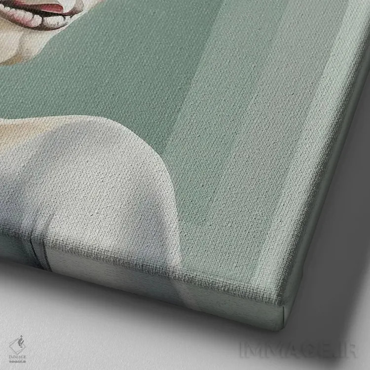 تابلو بلانباور الآر (احتمالاً نام شخص یا برند) اثر آلن ماگالون - نمای نزدیک بافت بوم