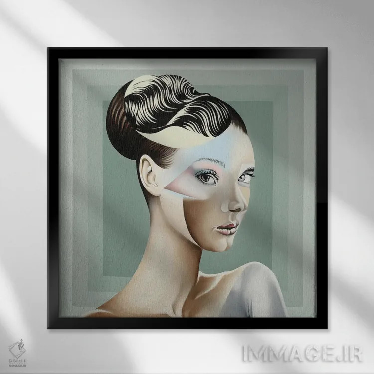 تابلو بلانباور الآر (احتمالاً نام شخص یا برند) اثر آلن ماگالون - نمای قابدار مشکی