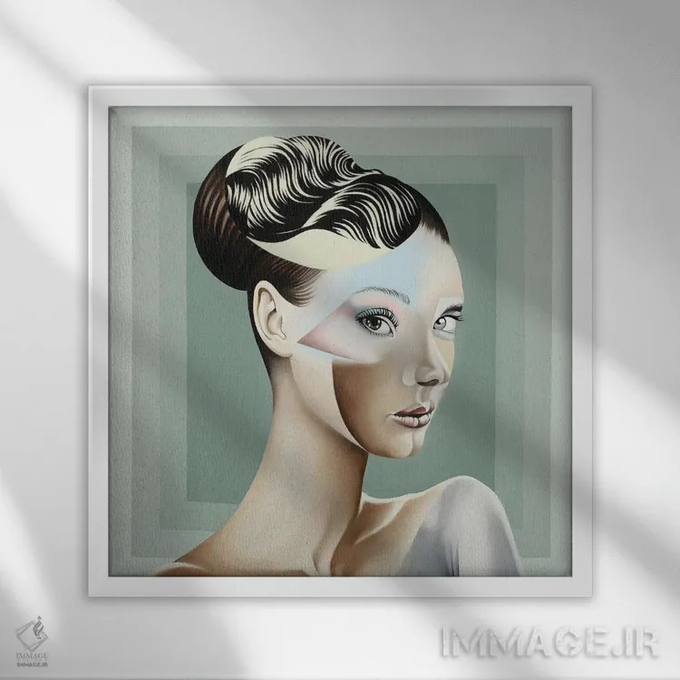 تابلو بلانباور الآر (احتمالاً نام شخص یا برند) اثر آلن ماگالون - نمای قابدار سفید