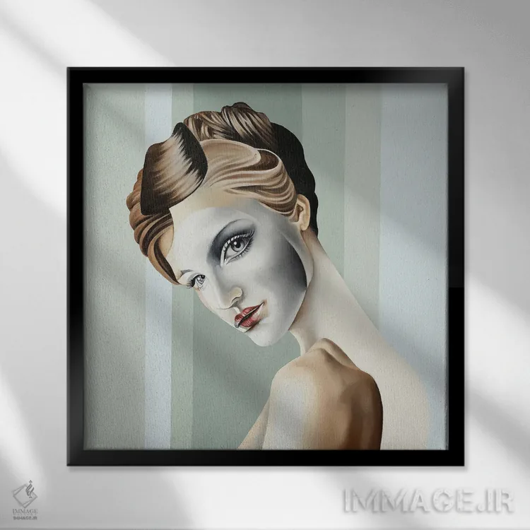 تابلو ژرژ الآر (احتمالاً نام شخص) اثر آلن ماگالون - نمای قابدار مشکی