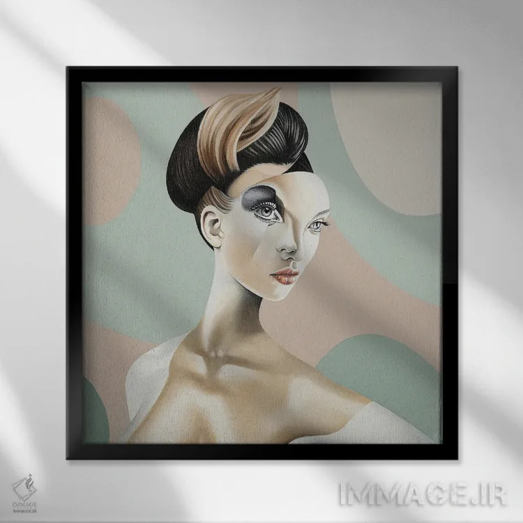 تابلو پولت (نام زنانهٔ فرانسوی) اثر آلن ماگالون - نمای قابدار مشکی