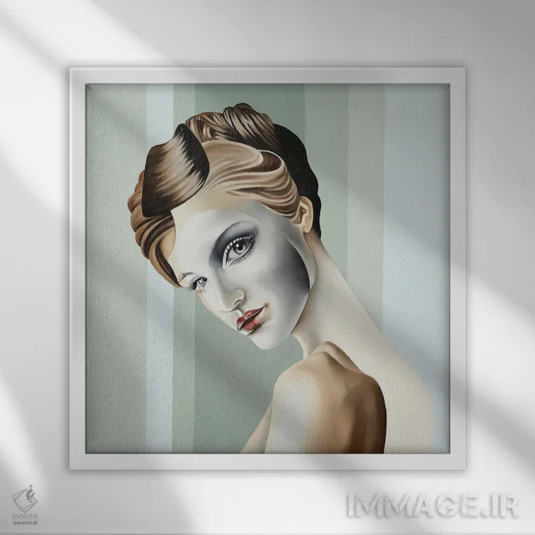 تابلو ژرژ الآر (احتمالاً نام شخص) اثر آلن ماگالون - نمای قابدار سفید