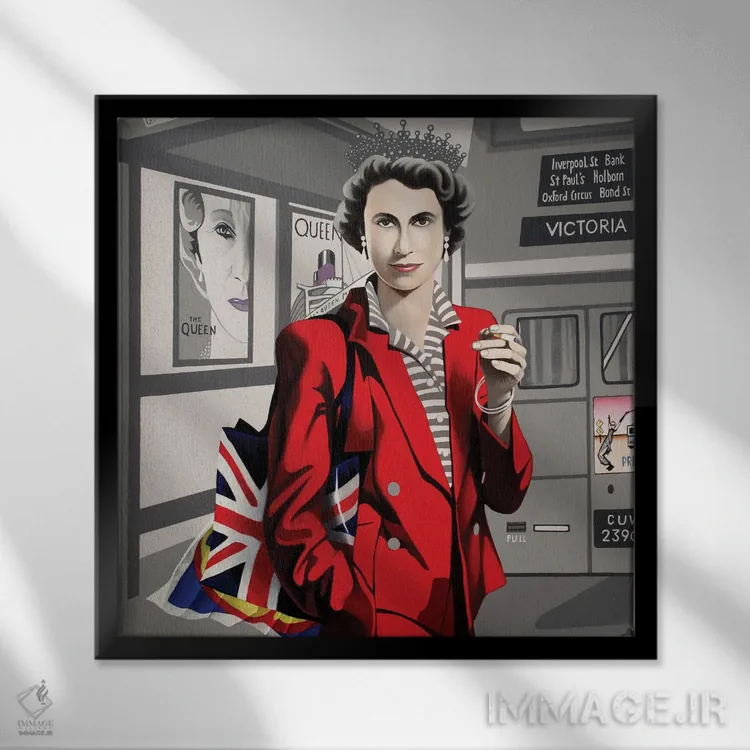 تابلو لیدل (احتمالاً نام برند فروشگاه) اثر آلن ماگالون - نمای قابدار مشکی