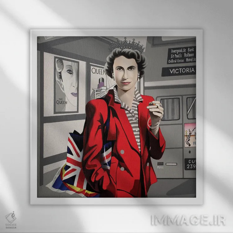 تابلو لیدل (احتمالاً نام برند فروشگاه) اثر آلن ماگالون - نمای قابدار سفید