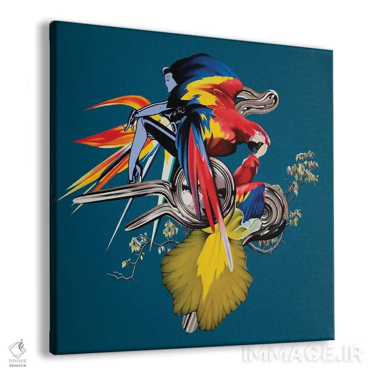 تابلو پریتی پولی (احتمالاً نام یک پرنده یا شخصیت زن) اثر آلن ماگالون - نمای پرسپکتیو محصول