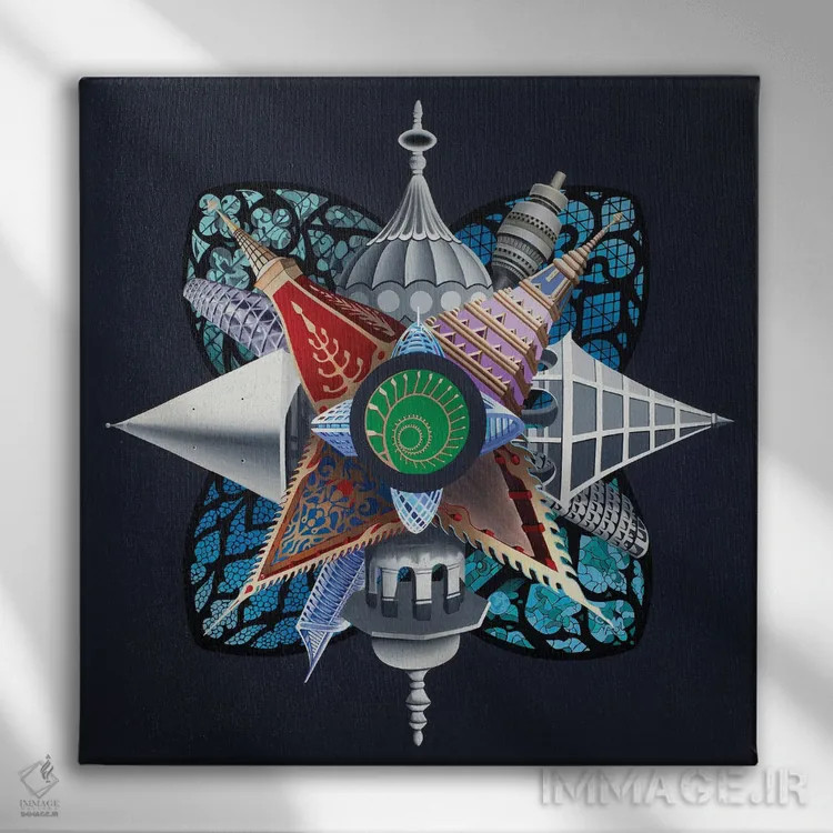 تابلو ساختار اثر آلن ماگالون - نمای روبهرو روی دیوار