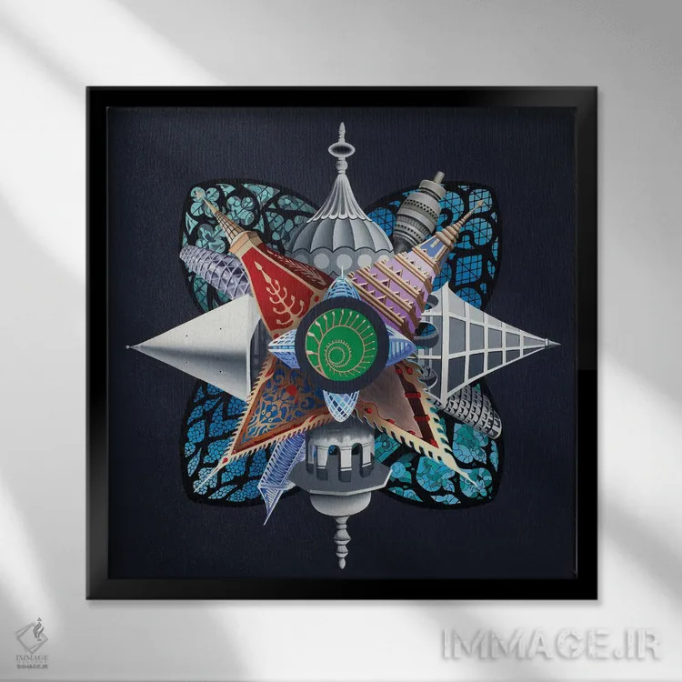 تابلو ساختار اثر آلن ماگالون - نمای قابدار مشکی