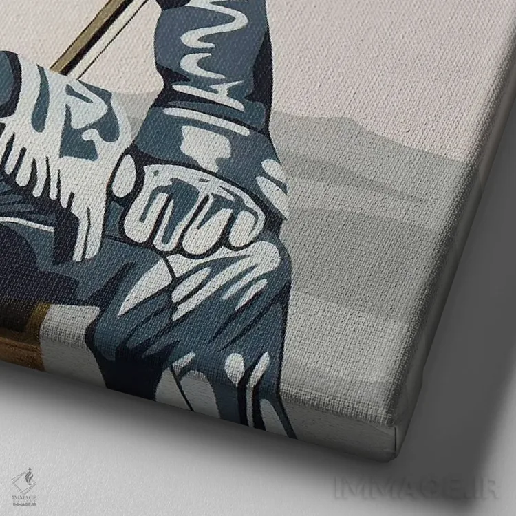 تابلو باورامیت اثر آلن ماگالون - نمای نزدیک بافت بوم